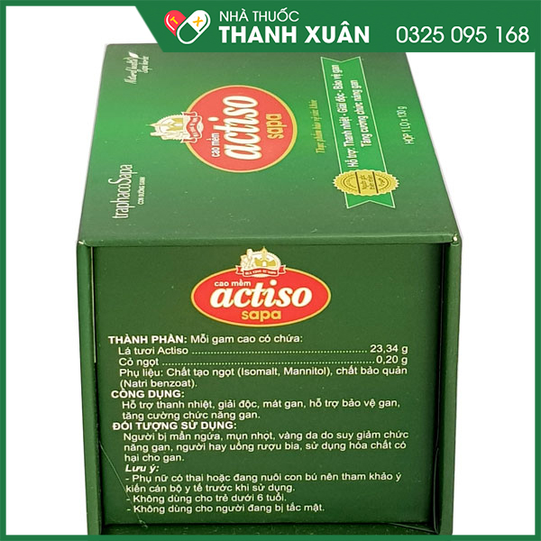 Cao mềm Actiso Sapa thanh  nhiệt, giải độc, mát gan